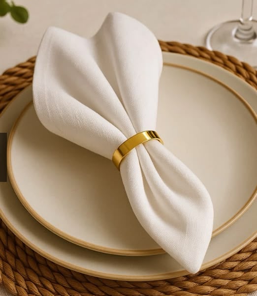 Folded-Linen-Napkins-with-Napkin-Rings-Birthday-Table-Decoration-Ideas-for-Adults