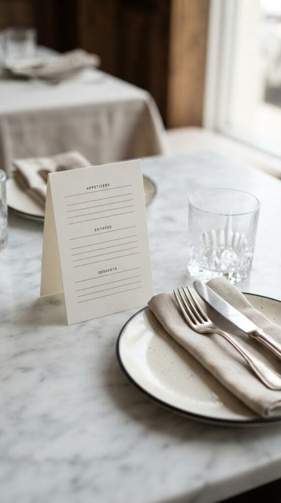 Folded_menu_card_on_marble