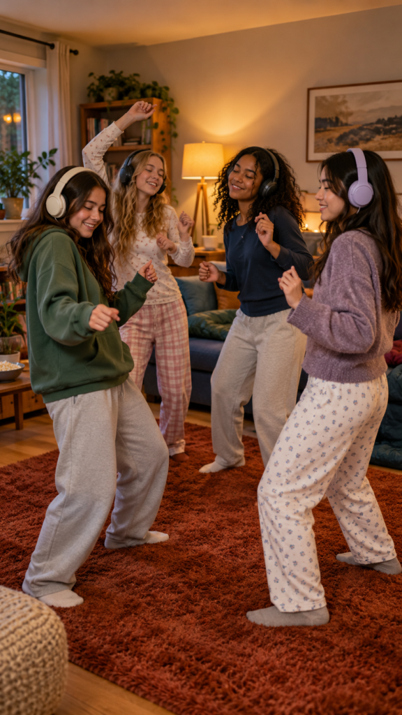 
Four-friends-cozy-silent-disco.