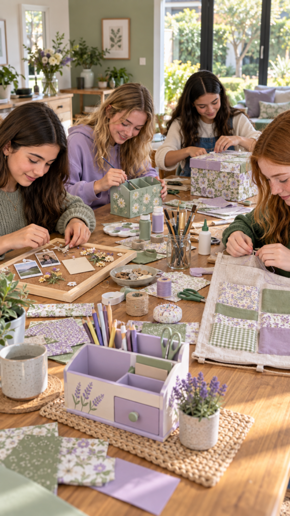 Friends-craft-colorful-home-organizers