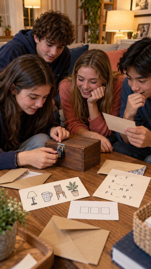 Friends-solve-a-homemade-lockbox-puzzle
