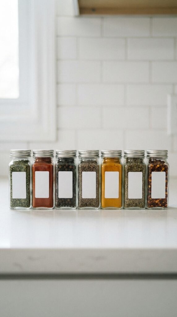 Glass_spice_jars_on_table