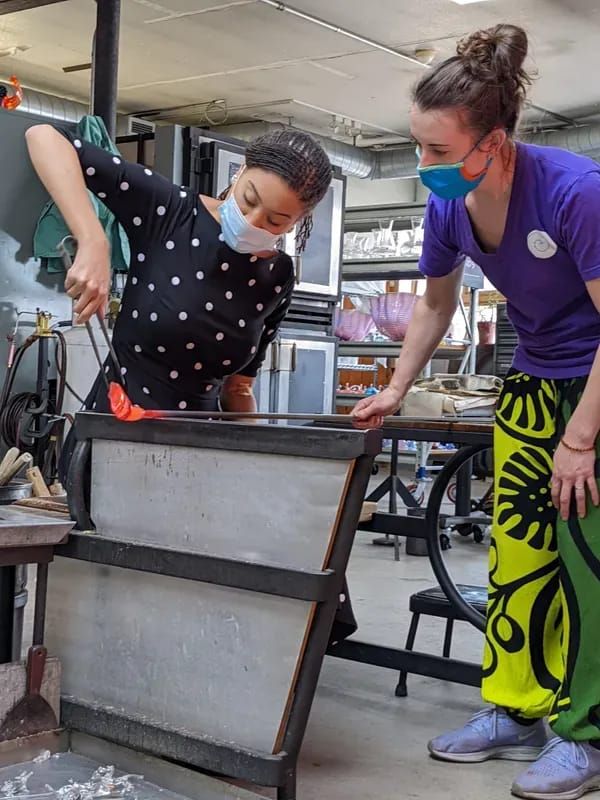 Glassblowing.