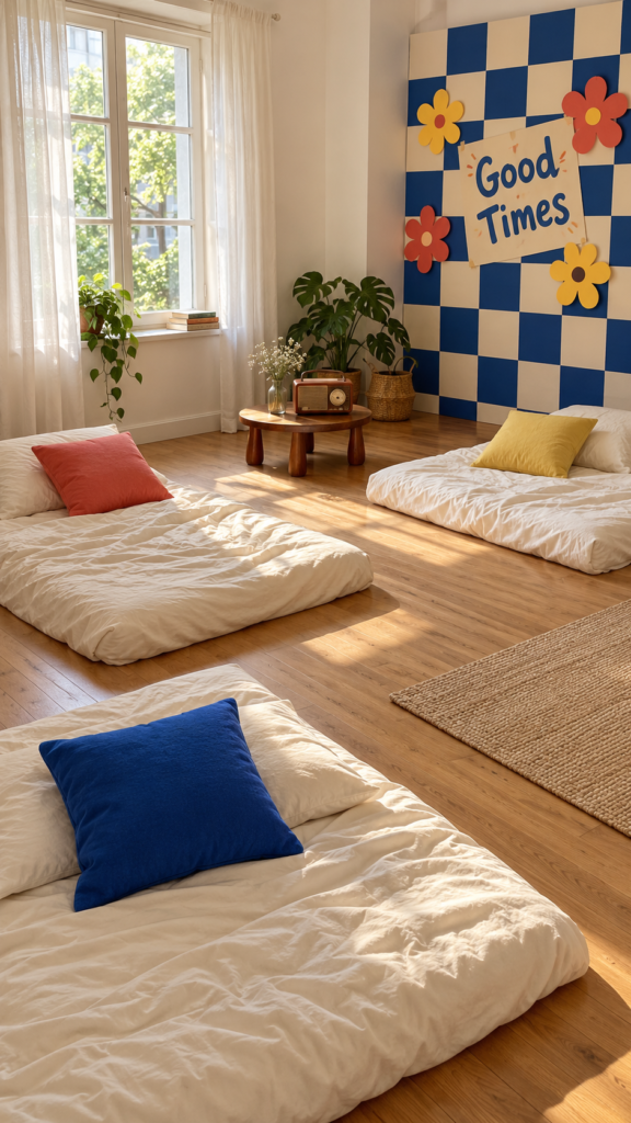Good-Times-retro-sleepover-room-sleepover-decorations-ideas