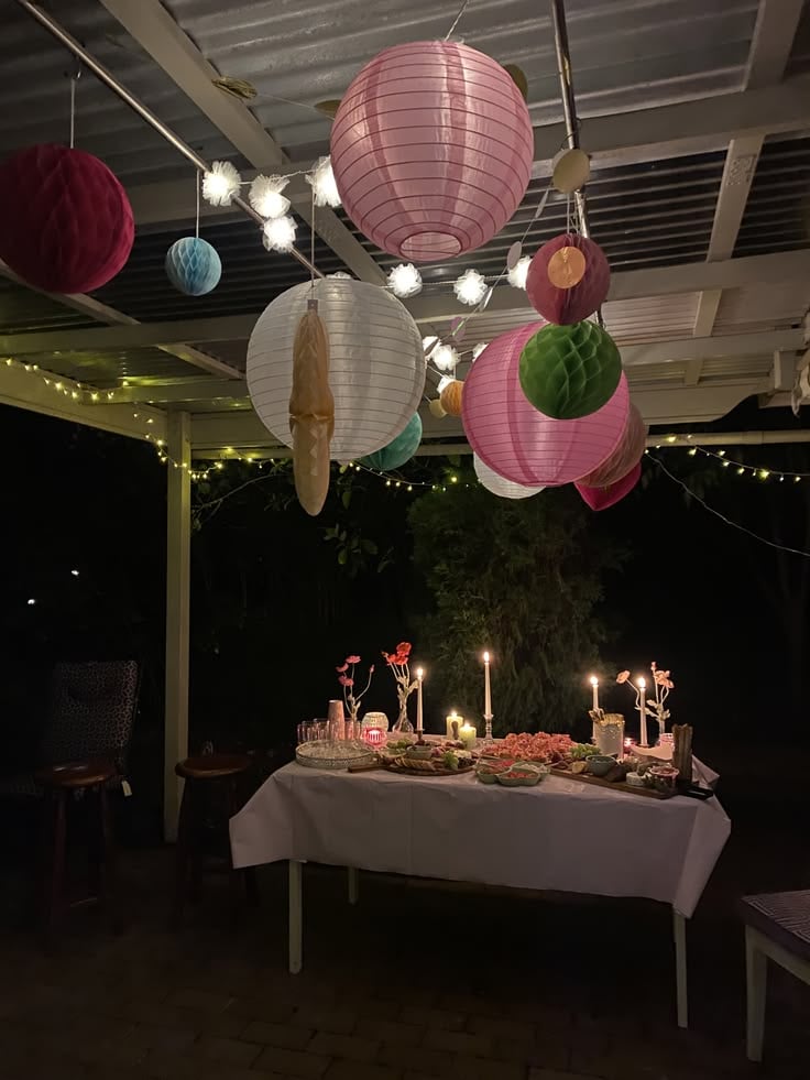 Hanging-Paper-Lanterns-Adult-Birthday-Party-Decoration-Ideas