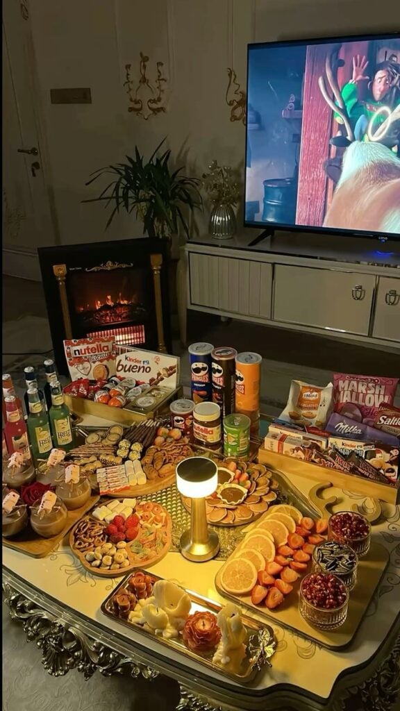 Have-a-Movie-and-Snack-Night-sleepover-ideas-for-girls-at-home