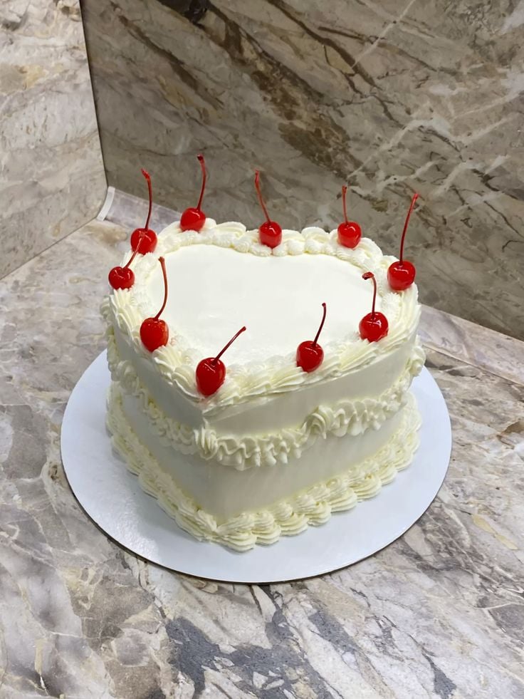 Heart-Shaped-Cherry-Almond-Birthday-Cake-Ideas-for-Women