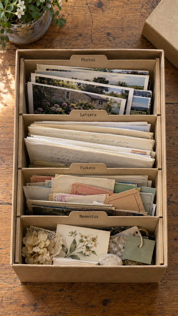 Kraft-Keepsake-Box-with-Labeled-Sections