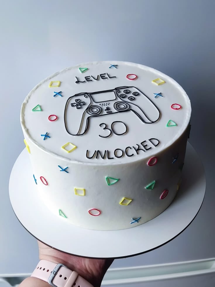 Level-Up-With-a-Gaming-Controller-Birthday-Cake-Ideas-for-Men