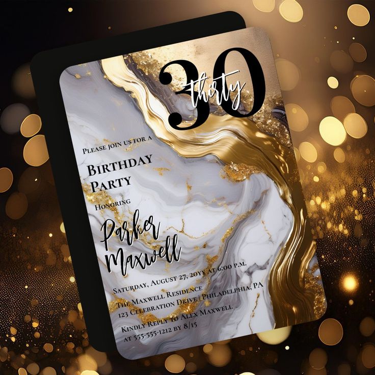 Marble-and-Gold-Adult-Birthday-Invitation-Ideas