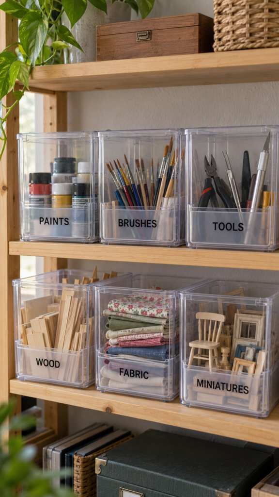 Neatly-Labeled-Hobby-Storage-Shelves.