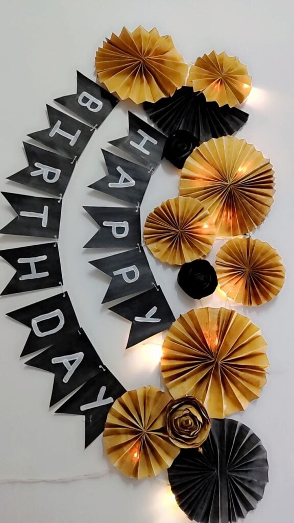 Number-or-Initial-Built-From-Paper-Fans-cute-birthday-party-decoration-ideas
