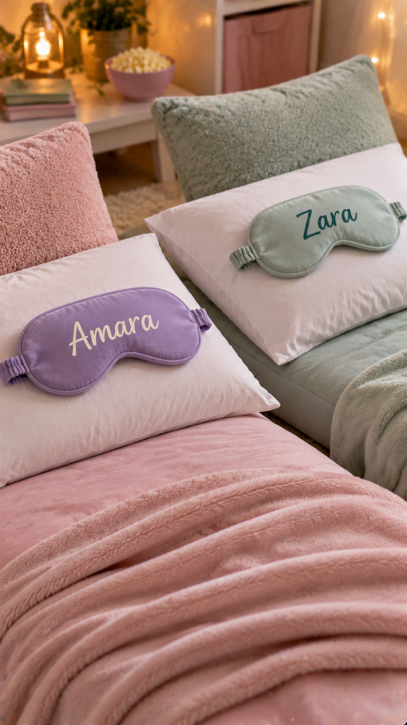 Pastel-Sleepover-with-Personalized-Masks.