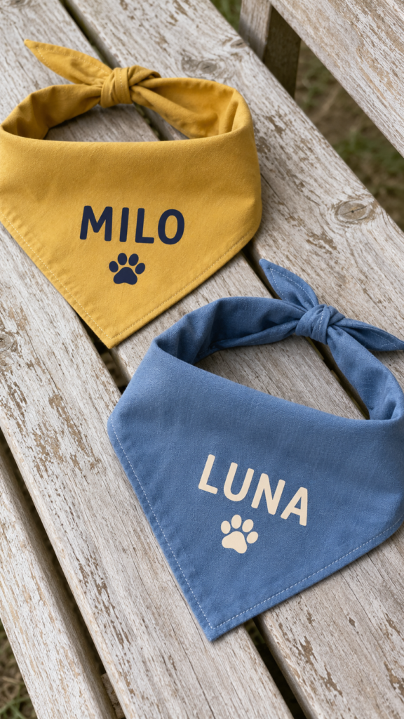Personalized-cotton-pet-bandanas_-Milo-and-Luna.