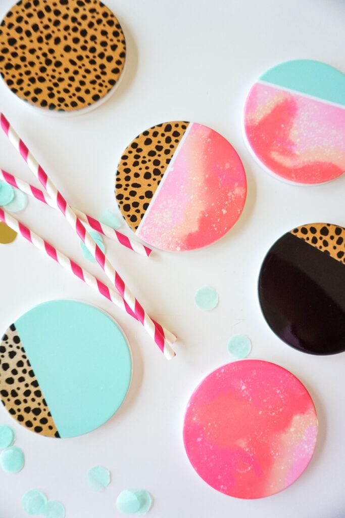 Set-of-Coasters-for-a-Home-Office-cricut-projects-using-cricut-infusible-ink
