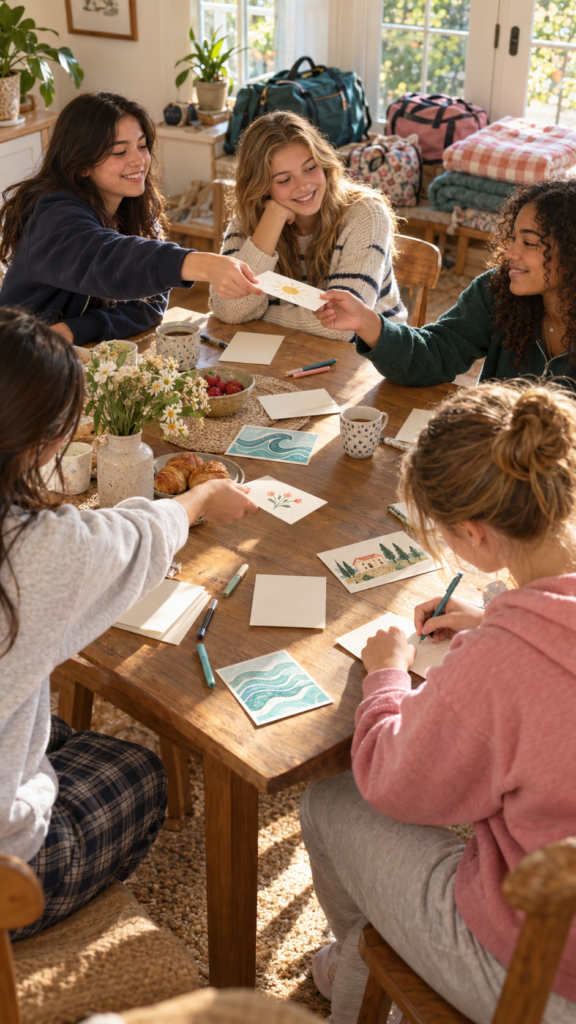 Sunlit-Sleepover-Postcard-Exchange-fun-sleepover-ideas-for-teens