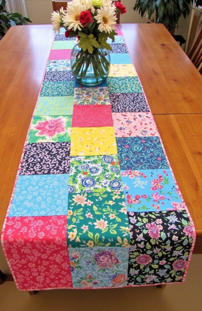 Table-Runner-Made-From-Unexpected-Fabric.
