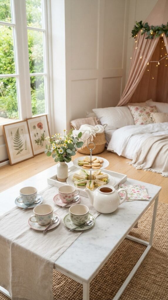 Tea_room_sleepover_setup