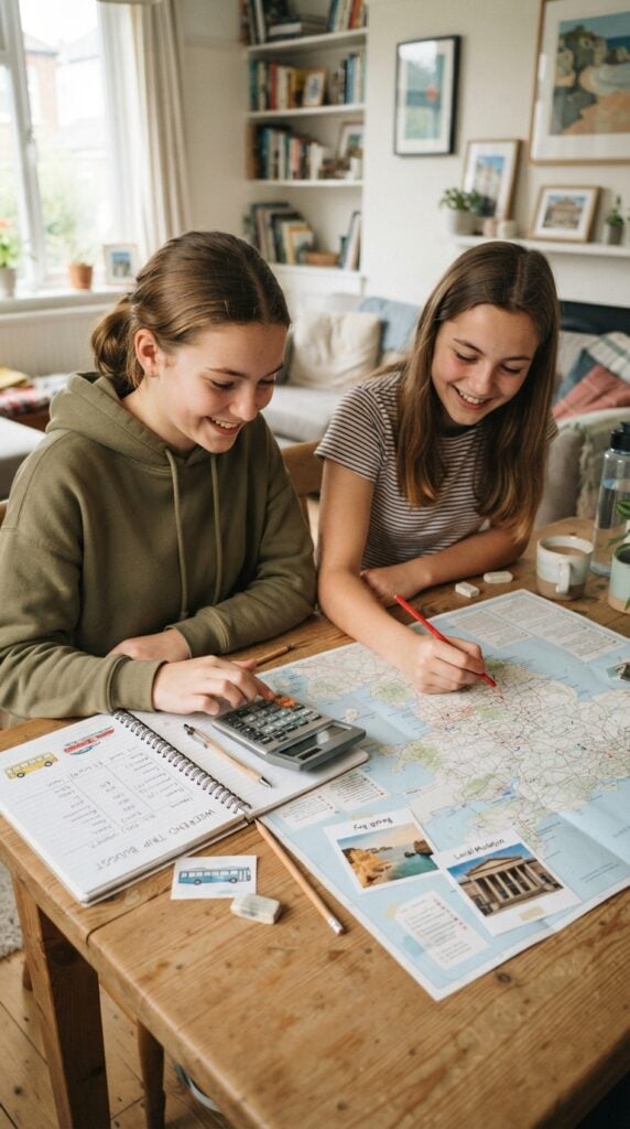 Teenage_girls_planning_weekend_trip