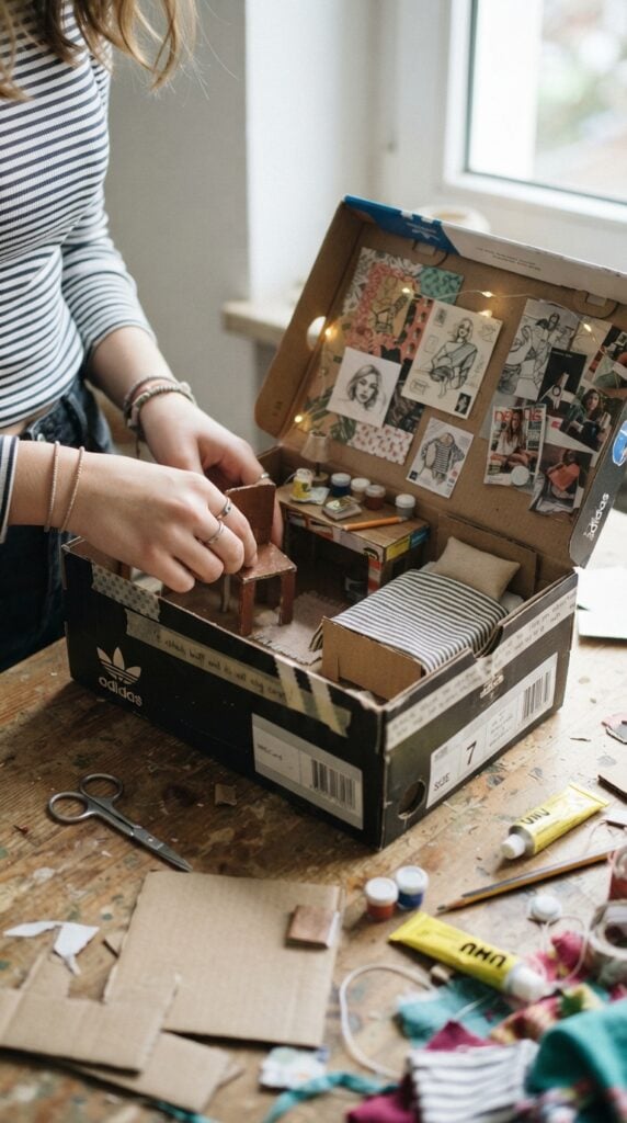 Teenager_making_miniature_bedroom