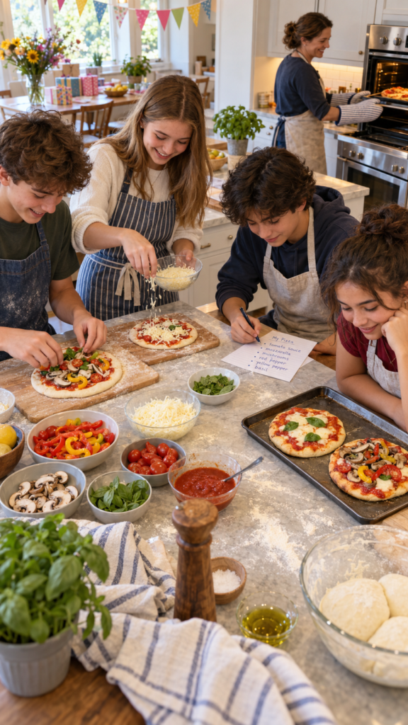 Teenagers-Create-Mini-Pizzas-Together.