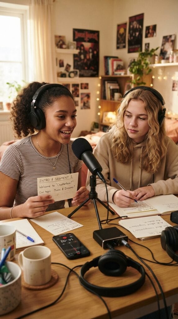 Teenagers_recording_pretend_radio-show