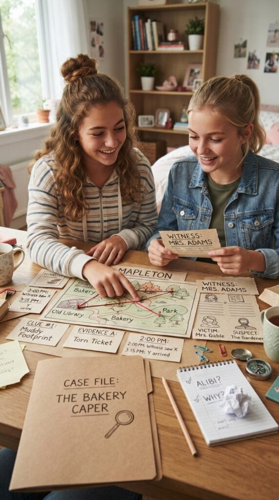 Solve-a -Made-Up Mystery- From- Evidence- Cards