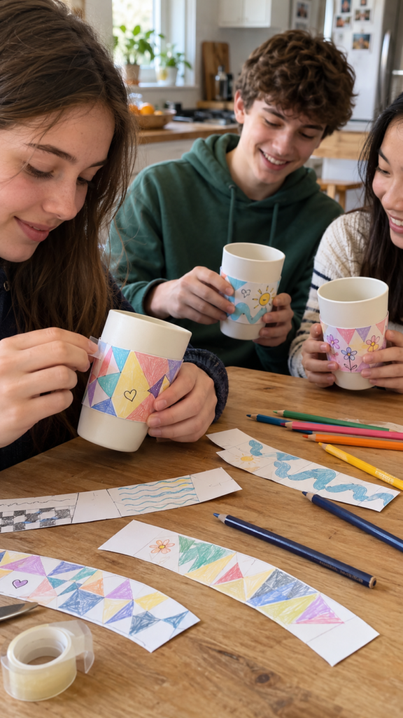 Teens-Designing-Colorful-Cup-Sleeve