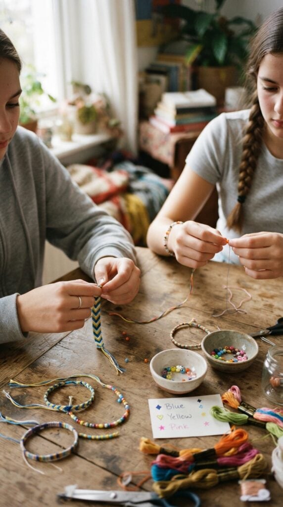 Teens_making_friendship_bracelets