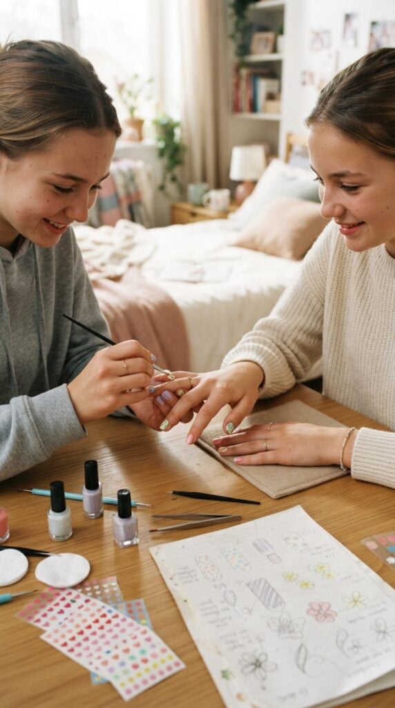 Teens_painting_nail_art