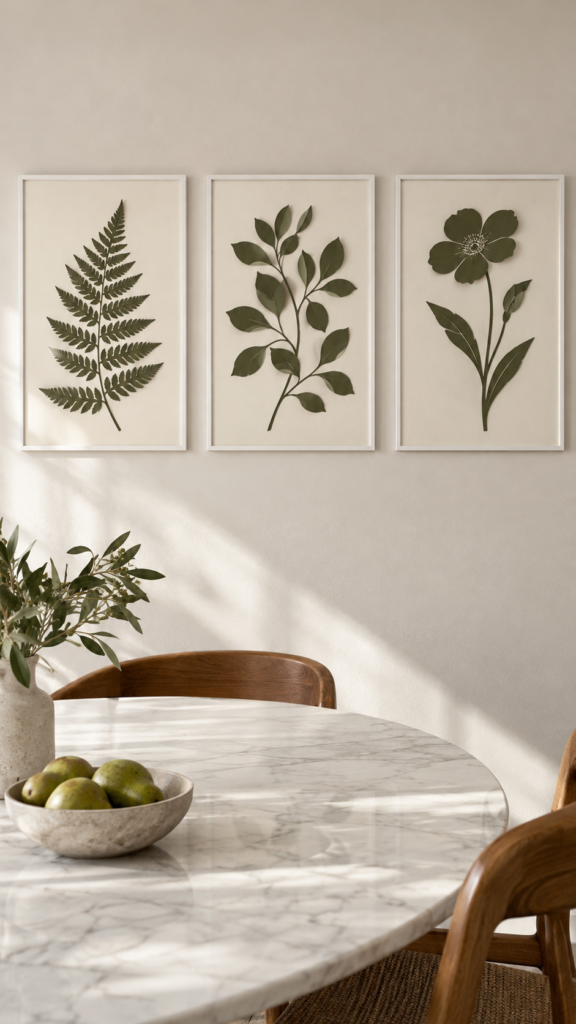 Three-Botanical-Silhouettes-in-White-Frames