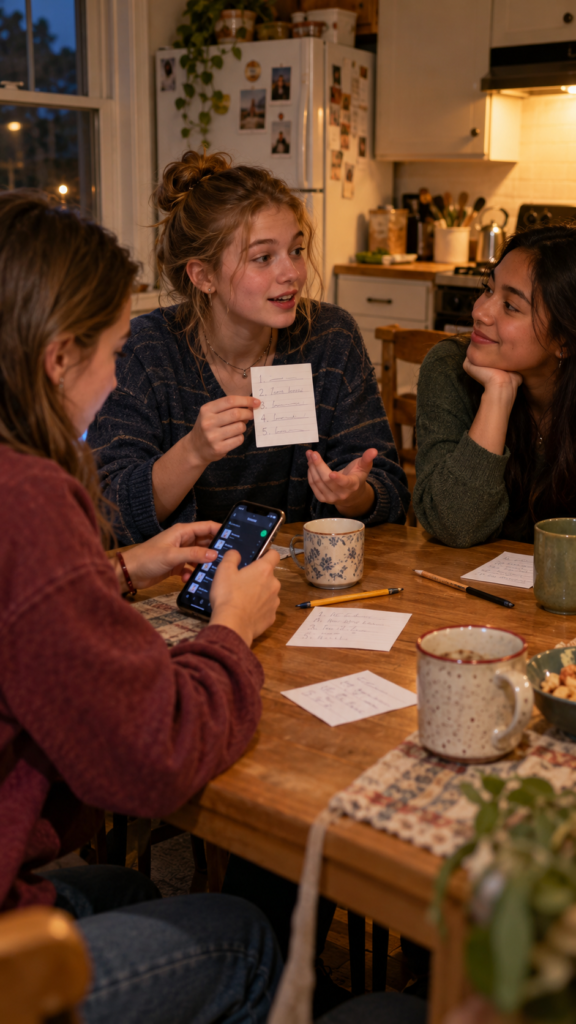 Three-Friends-Share-Playlist-Picks-cheap-sleepover-ideas-for-teens