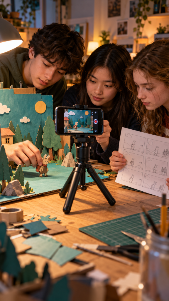 Three-Teens-Create-a-Stop-Motion-Set.