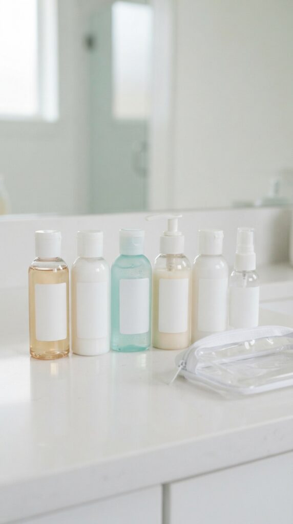 Toiletry_bottles_on_bathroom_counter
